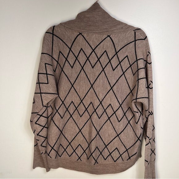 Design History anthropologie casual Brown and Black swater‎ cowl neck size M - Picture 4 of 8